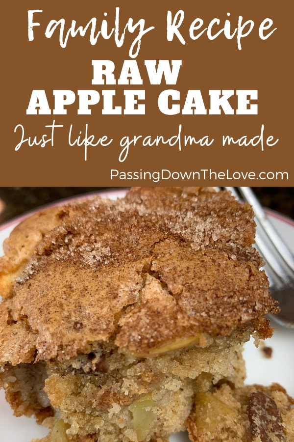 The Family's Best Raw Apple Cake Recipe - Passing Down the Love