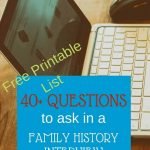 40+questions to ask in a family interview. Interview your Grandparents and learn their history