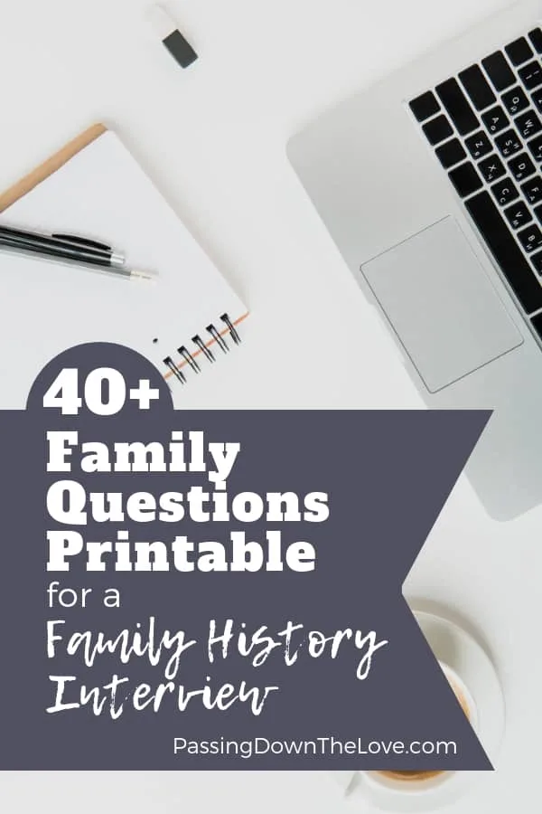 Family history interview questions printable