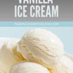 Homemade vanilla ice cream