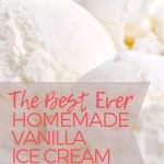 Homemade vanilla ice cream