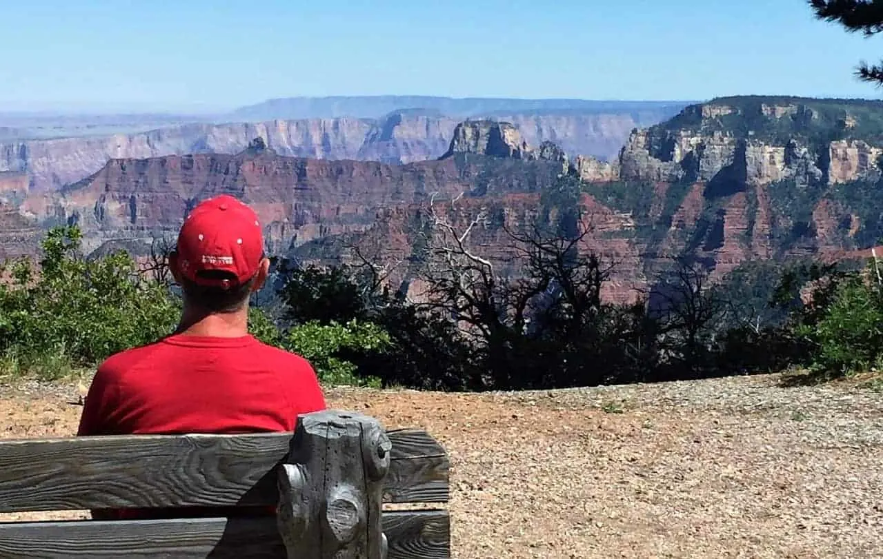 Man at Grand Canyon