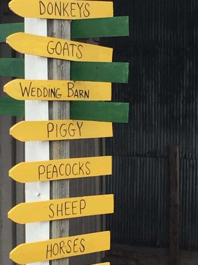 Farm sign directions