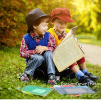 young boys reading