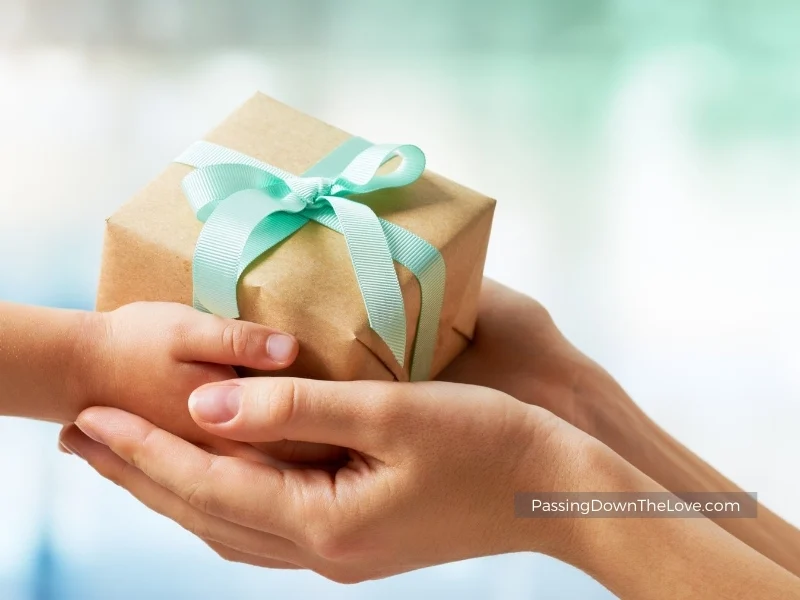hands and a gift