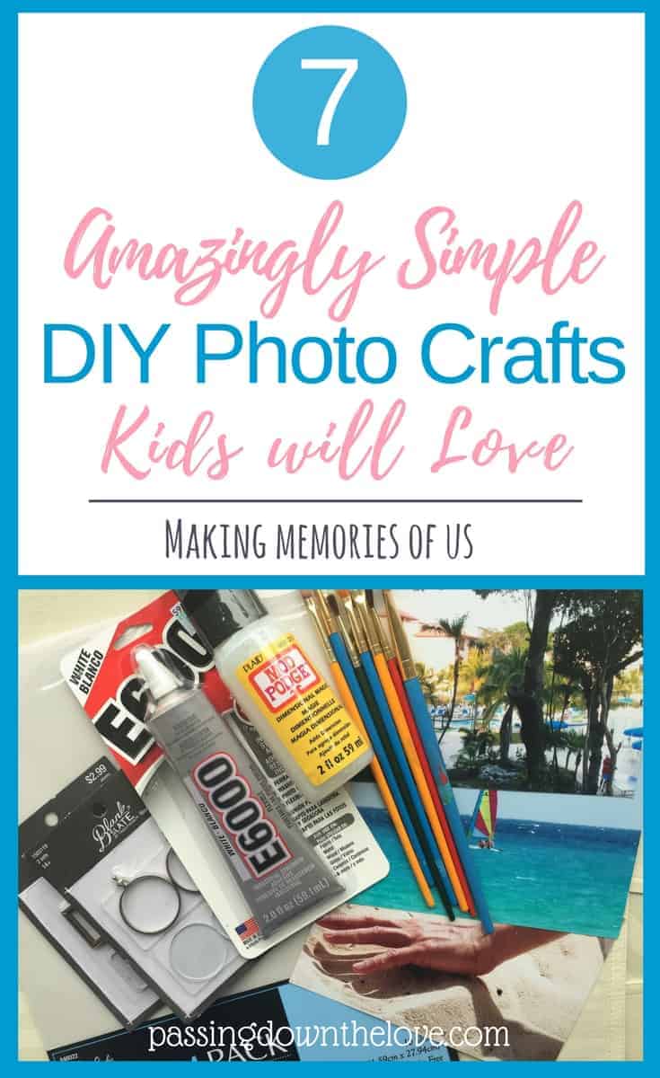 Amazingly simple DIY photo crafts kids will love. Spend time creating memories with your Grandkids! Fun projects for Grandparents to do with Grandchildren.