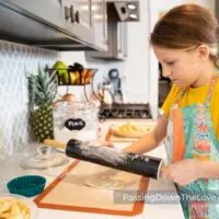 Girl cooking baking