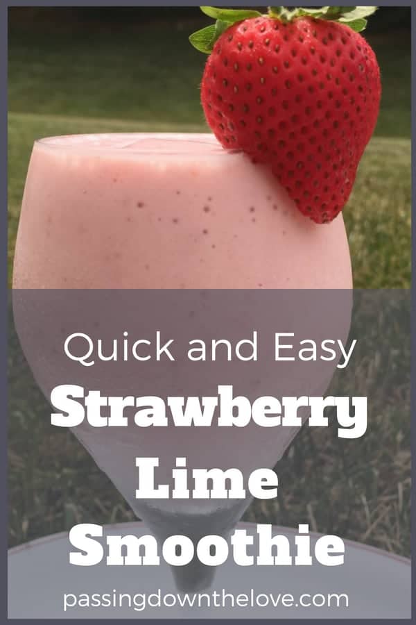 Try this easy and healthy Strawberry Lime Smoothie Recipe. Simple to make and tastes so good. A Strawberry Smoothie that's both healthy and delicious!