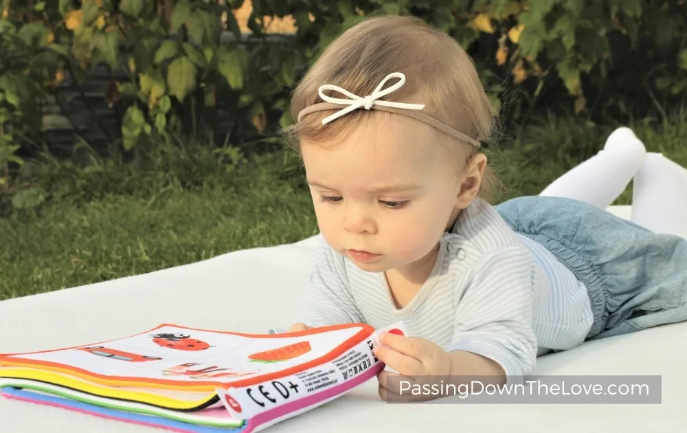 baby with book