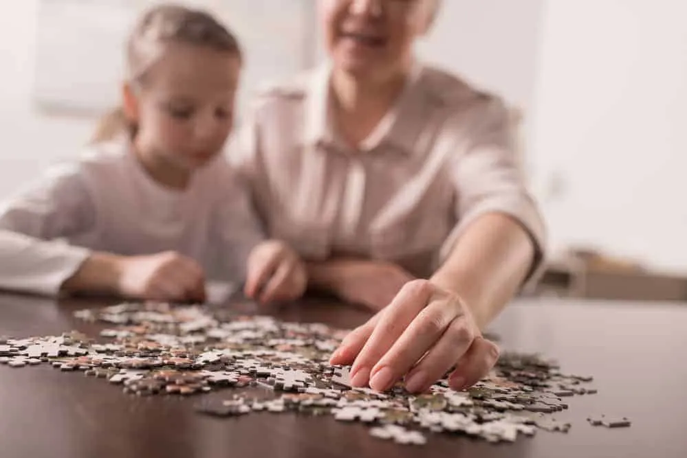Working a puzzle: Grandparents with limited mobility