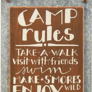 primitive camping sign