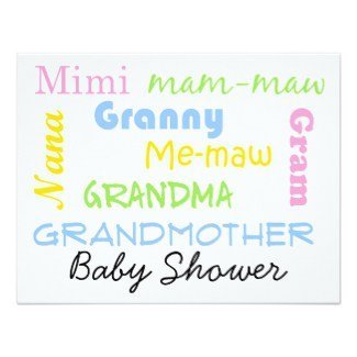 Grandma Shower Invitation