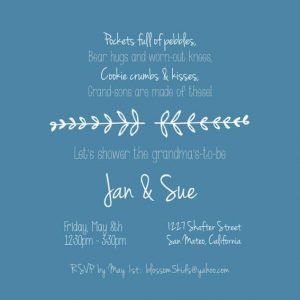 Etsy Grandma shower invitations