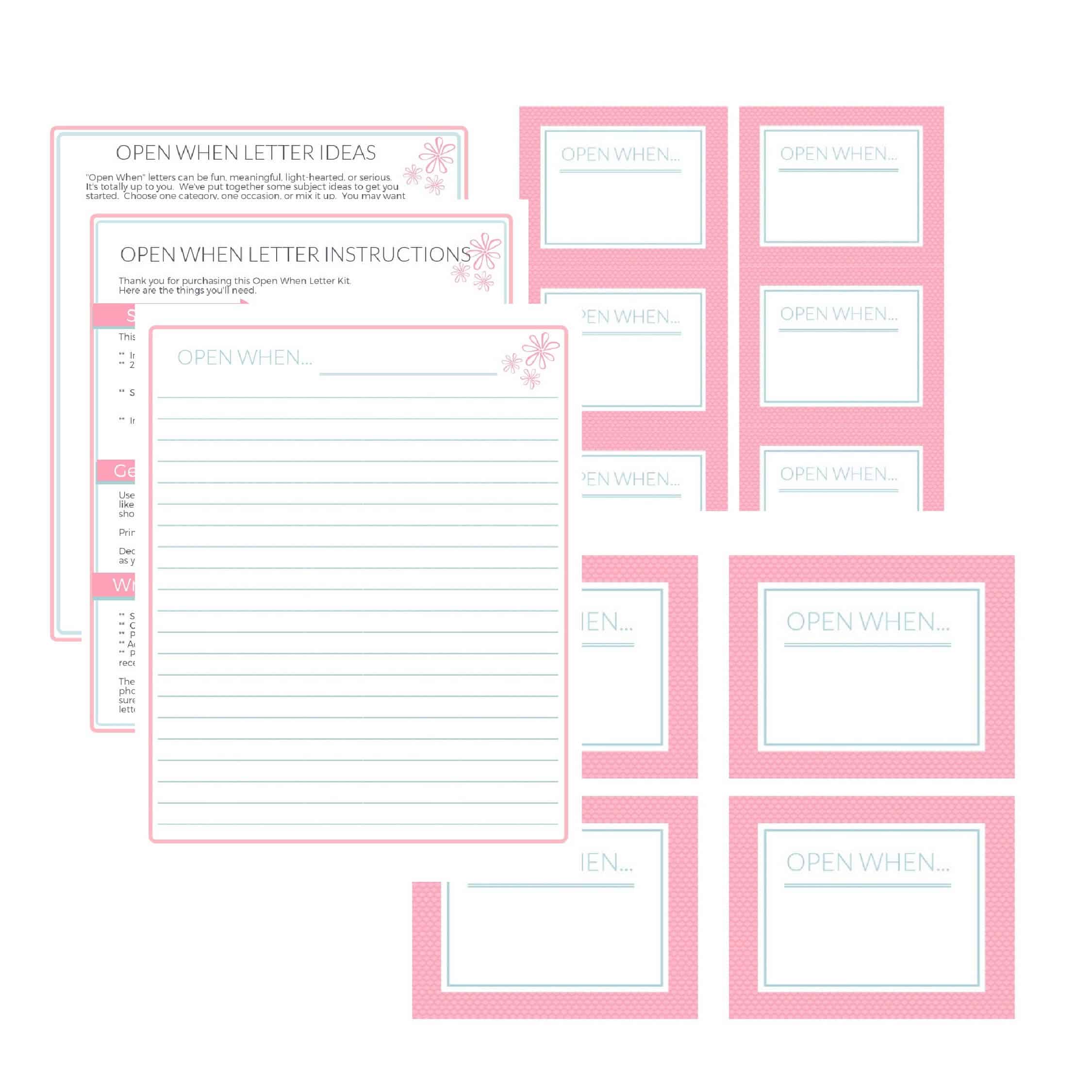 Easy Open When Letter Ideas For Kids And Grandkids Printables Easy Open When Letter Ideas For Kids And Grandkids Printables