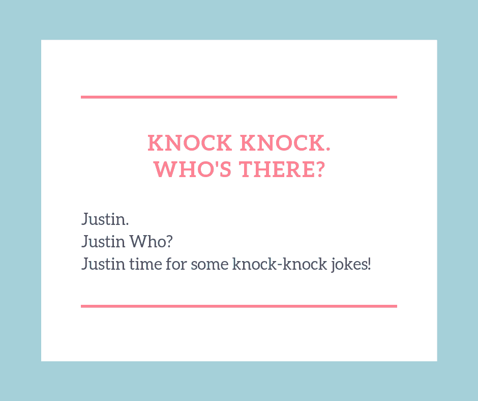 Just in time for some knock knock jokes