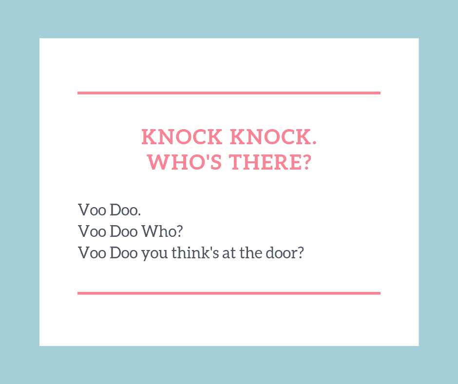 Knock knock jokes for kids voodoo