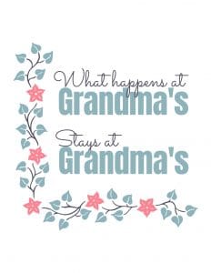 What happens at grandmas