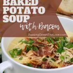 Rene's baked potato soup with bacon