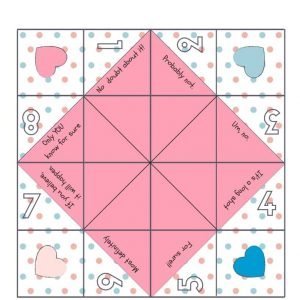 heart fortune teller cootie catcher