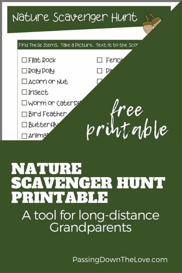 Nature scavenger hunt printable