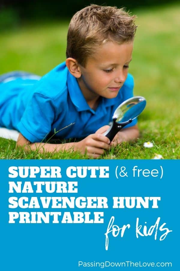 Cute nature scavenger hunt printable