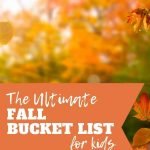 Fall bucket lis for kids