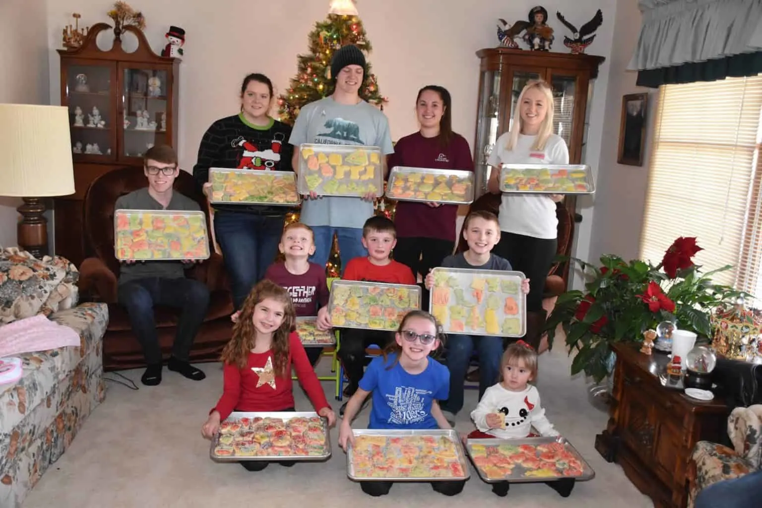 Christmas cookie baking with kids