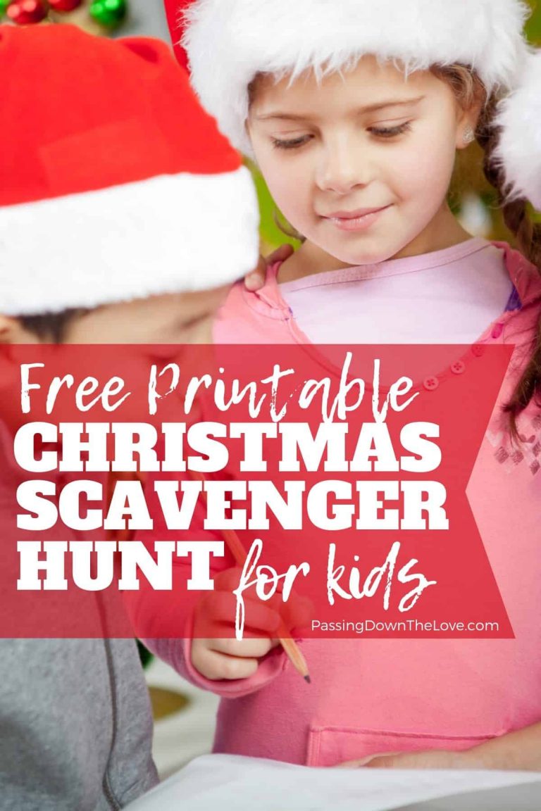 Cute Printable Christmas Scavenger Hunt for Kids With Instructions