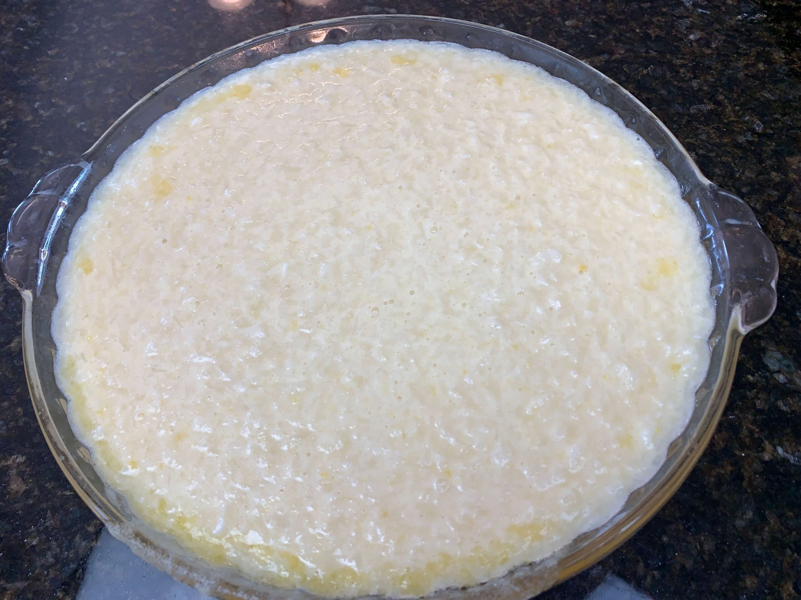 Unbaked coconut pie