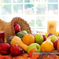 Thanksgiving table Cornucopia