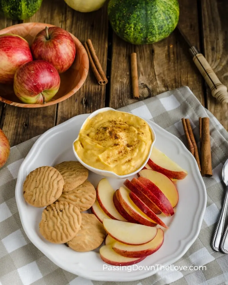 pumpkin dip with apple