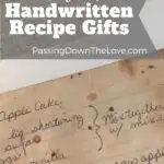 handwritten recipe