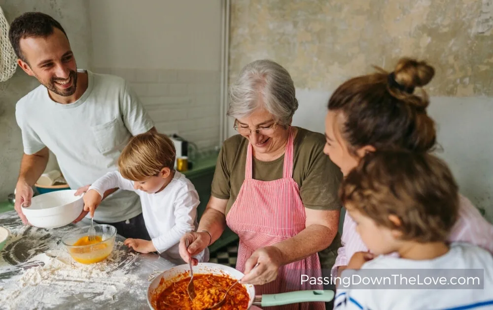 family cooking