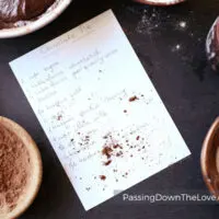 handwritten recipe