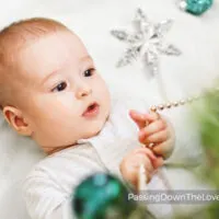 baby at christmas