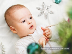 baby at christmas